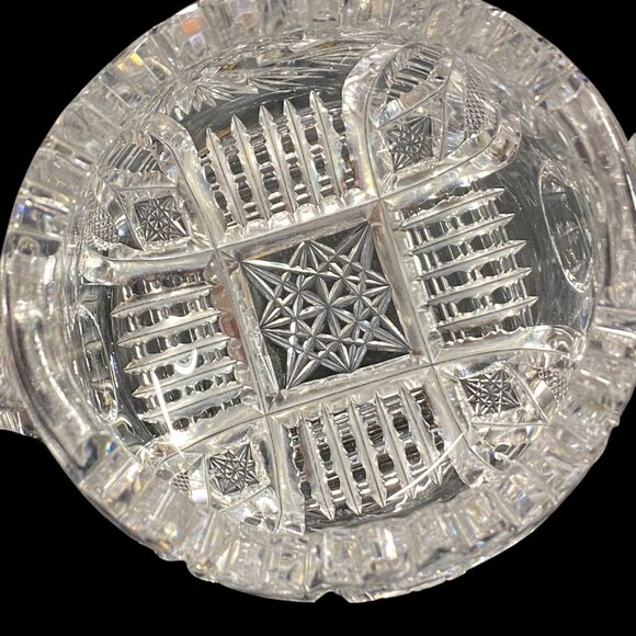 Antique American Brilliant Period Cut Glass ABP 2 Pc Set Sugar Bowl & Creamer - Picture 2 of 16